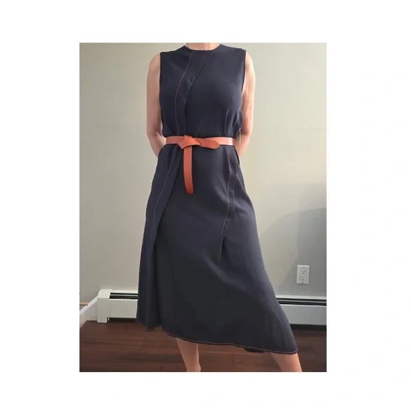 knee length dresses for ladies Sleeveless Gathered Midi A Line Dress | A-Line Dress